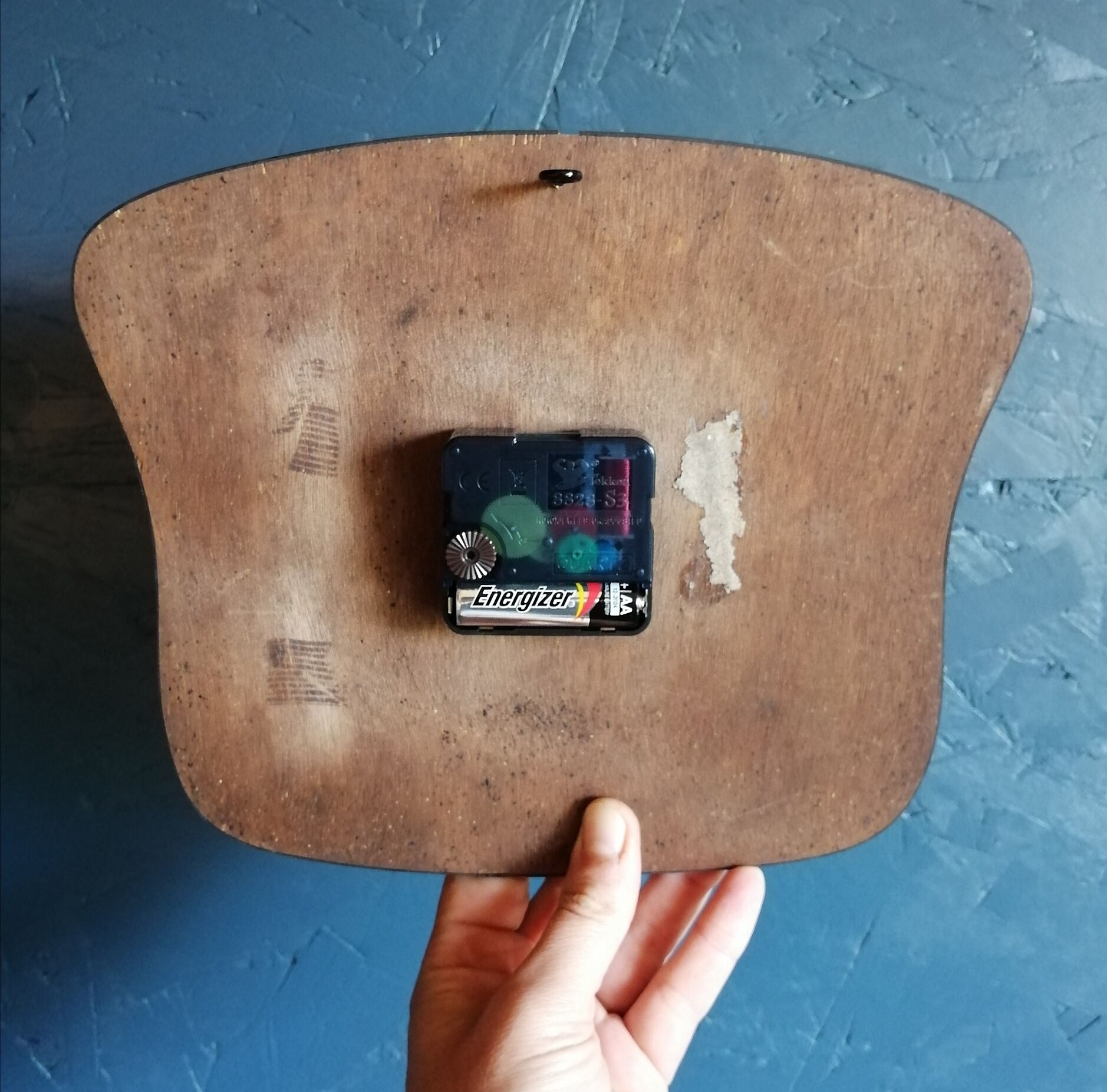 Vintage clock silent wall pendulum "Flowers"