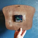 Vintage clock silent wall pendulum "Flowers"