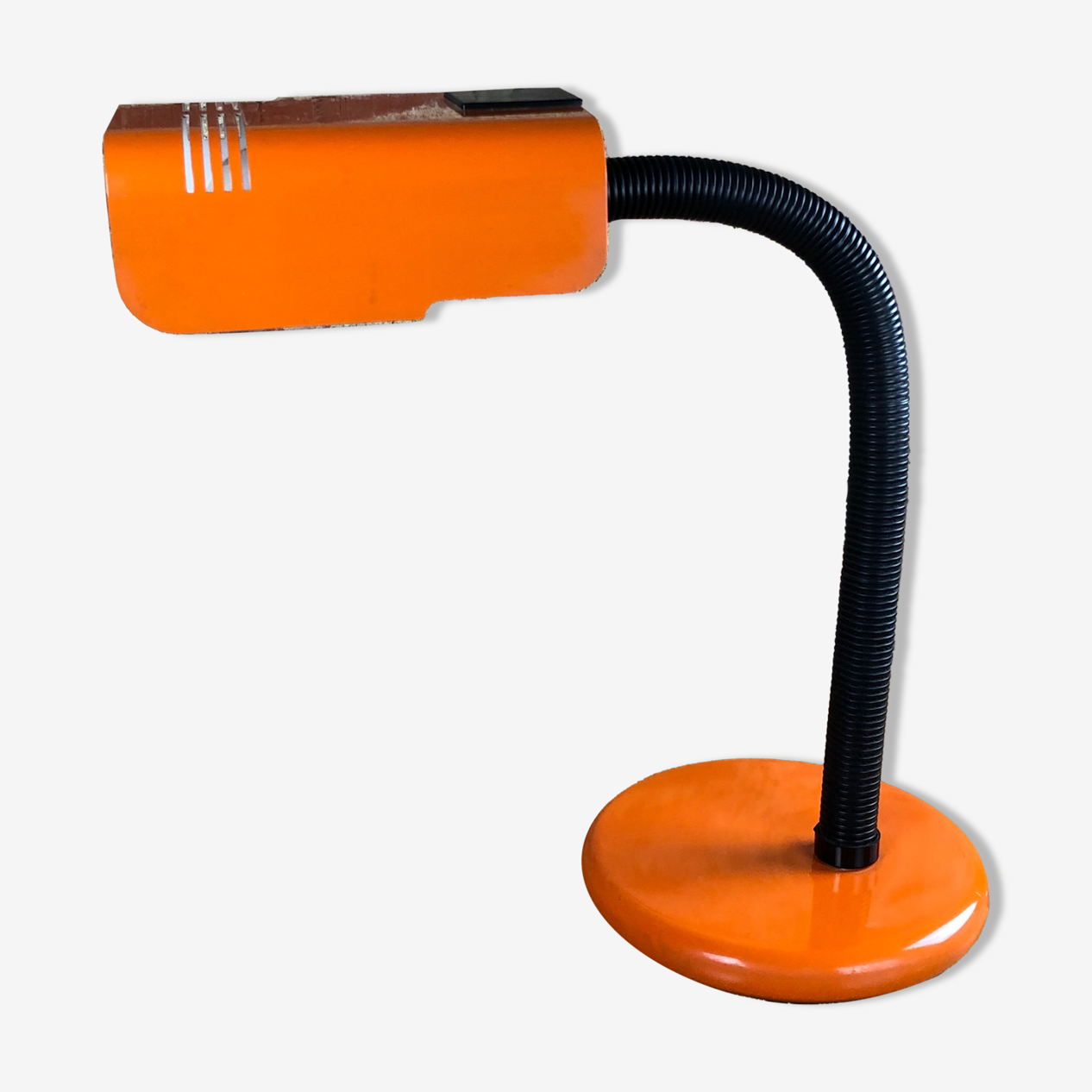 Orange desk lamp targetti, 1970