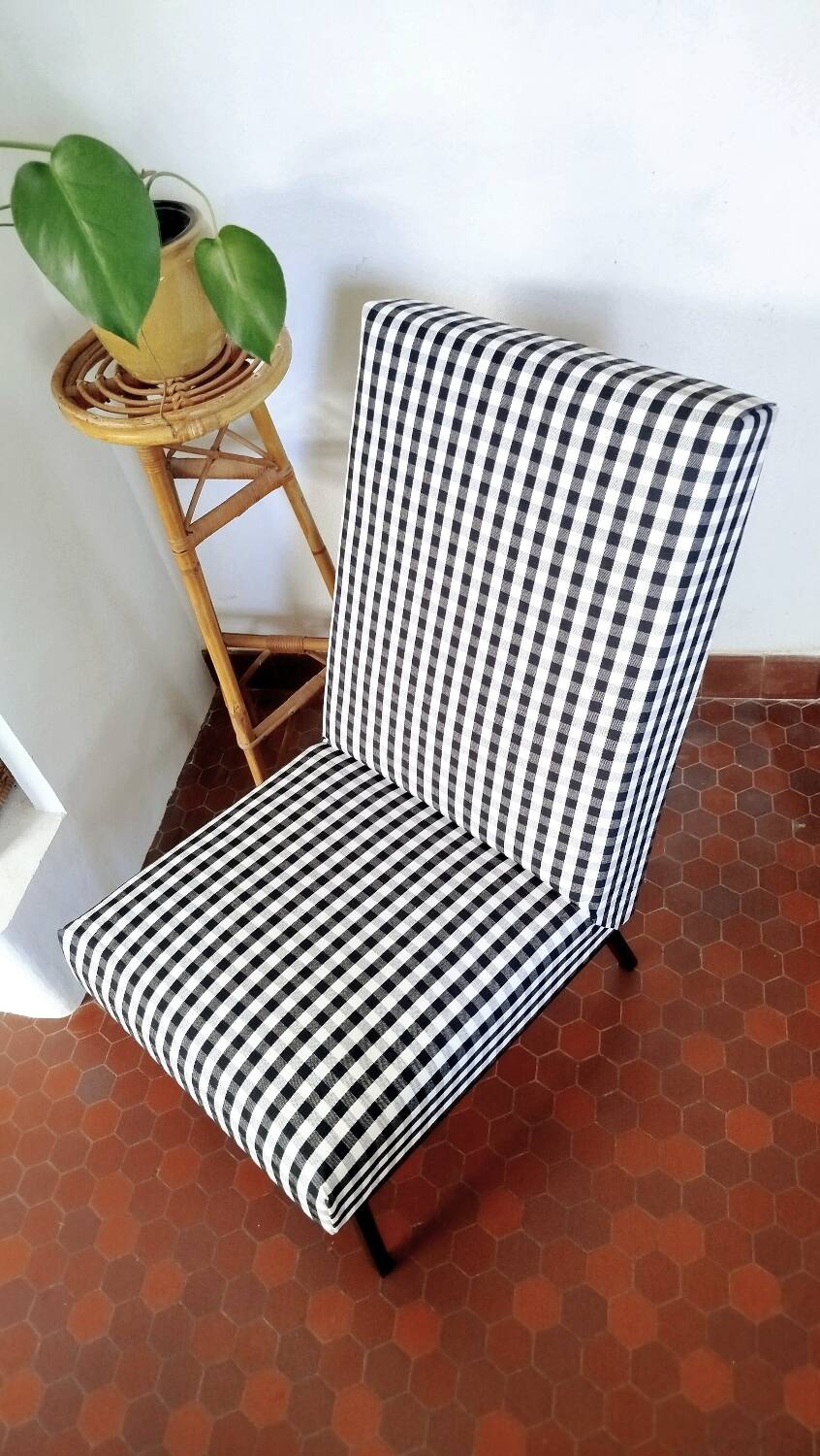 Vintage gingham armchair