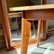 Table d'appoint en formica - pieds compas