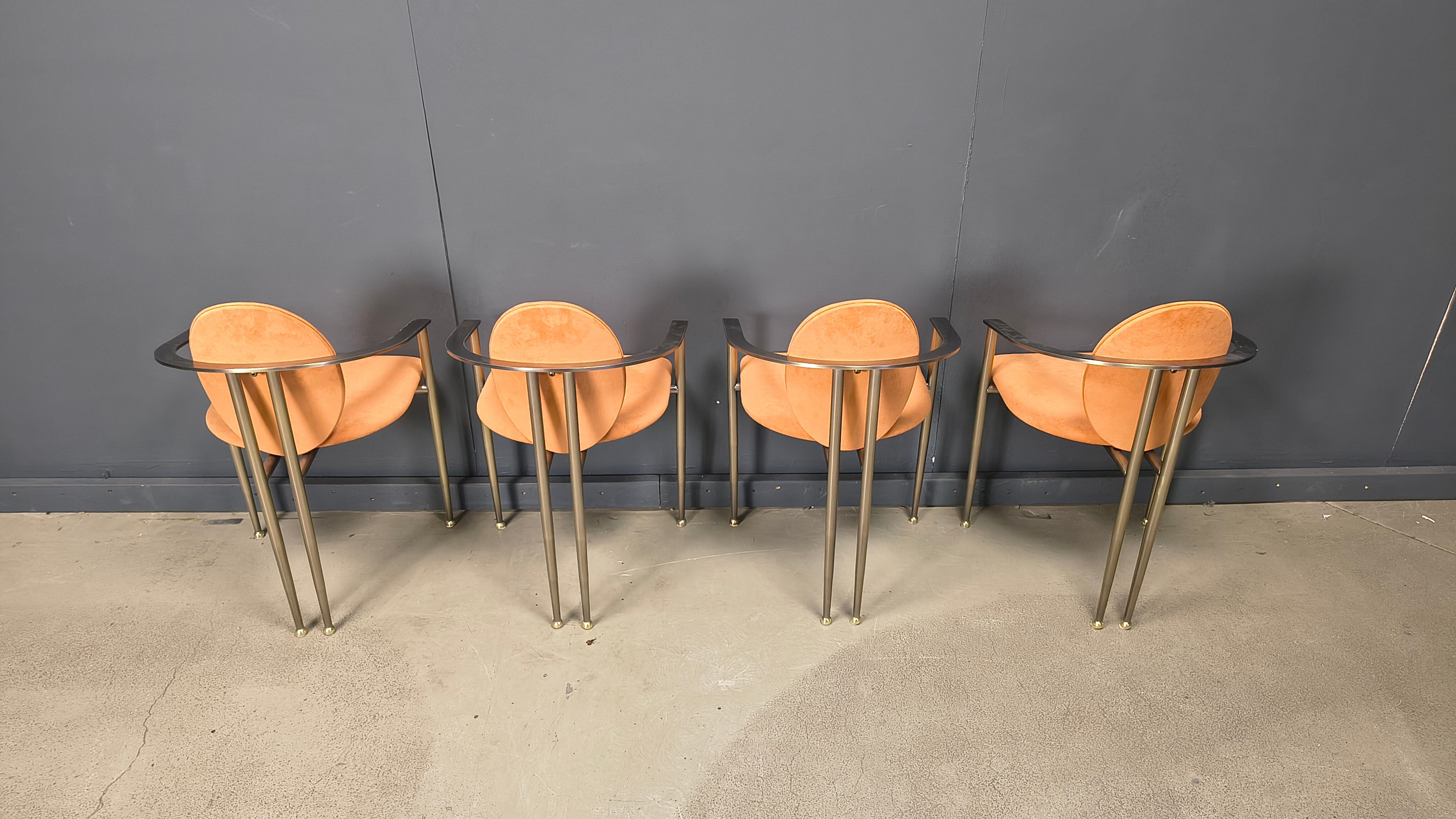 Vintage dining chairs by Belgochrom, set of 4 - 1980s