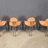 Vintage dining chairs by Belgochrom, set of 4 - 1980s