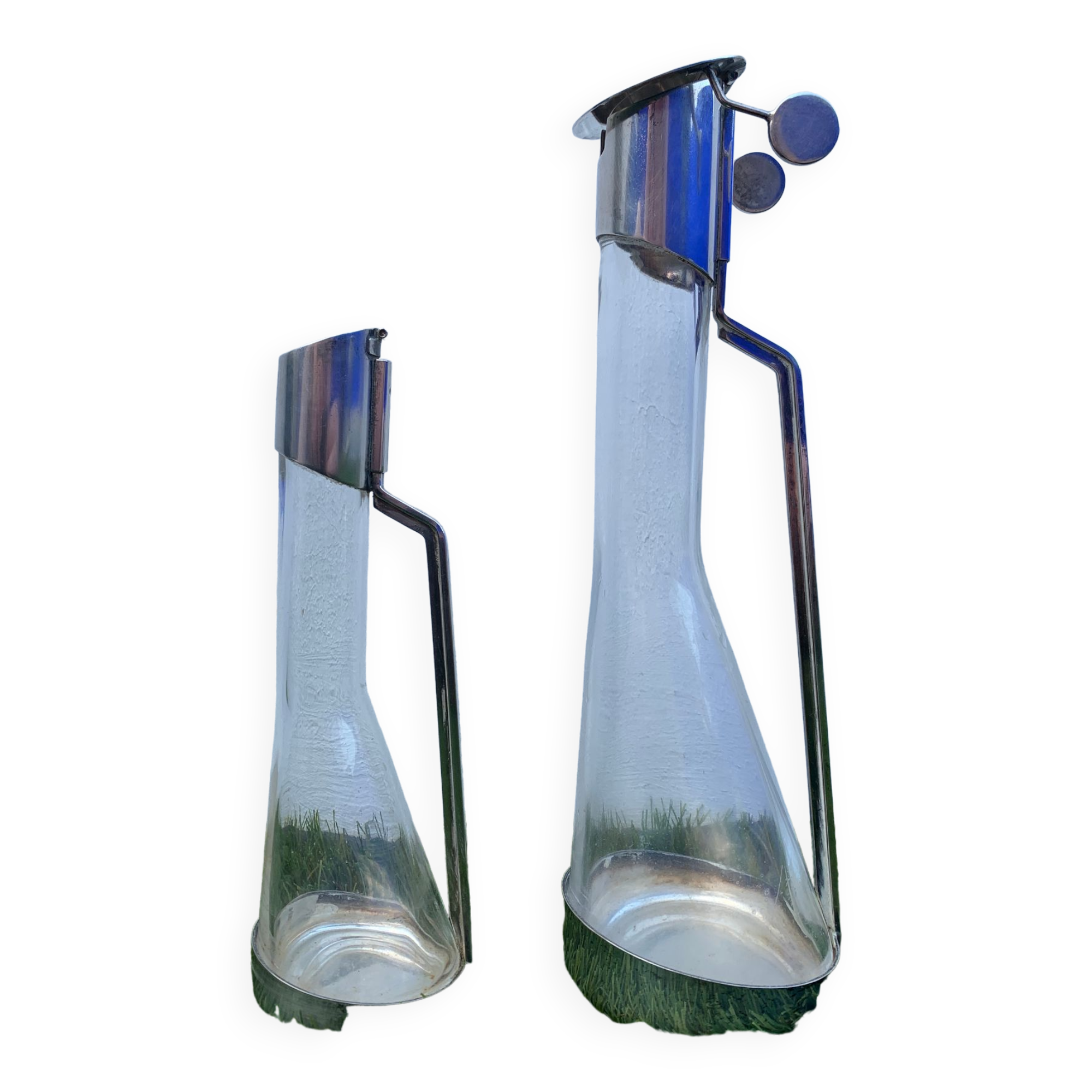 Oil and vinegar, stainless steel, Italian industrial design Achille Castiglioni, Alessi, 1984