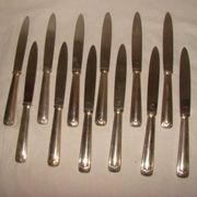 12 stainless steel table knives M.A. from the early 20th century.