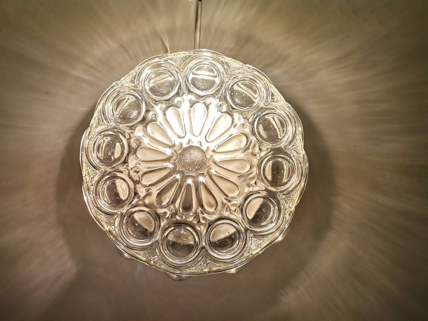 Helena Tynell style bubble glass flush mount lamp