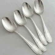 4 Art Deco silver-plated tablespoons