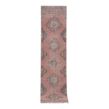 Tapis vintage turc de Oushak, tissé à la main 87x382 cm