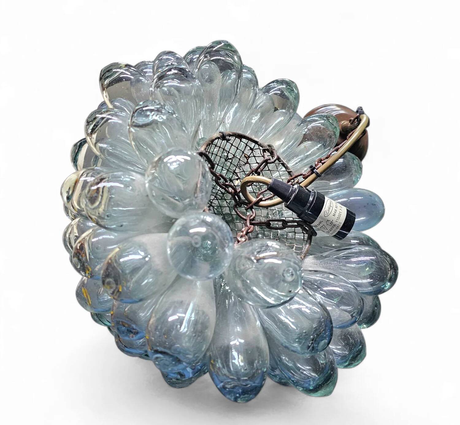 Lartigiani hanging lamp hand blown glass 1960s