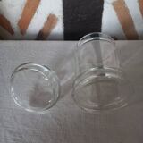 Transparent glass jar