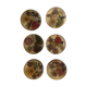 Lot 6 under glass botanical inclusion in resin genuine vintage flowers