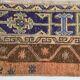 2x8 Short Blue Beige Vintage Runner Rug, 58x250Cm