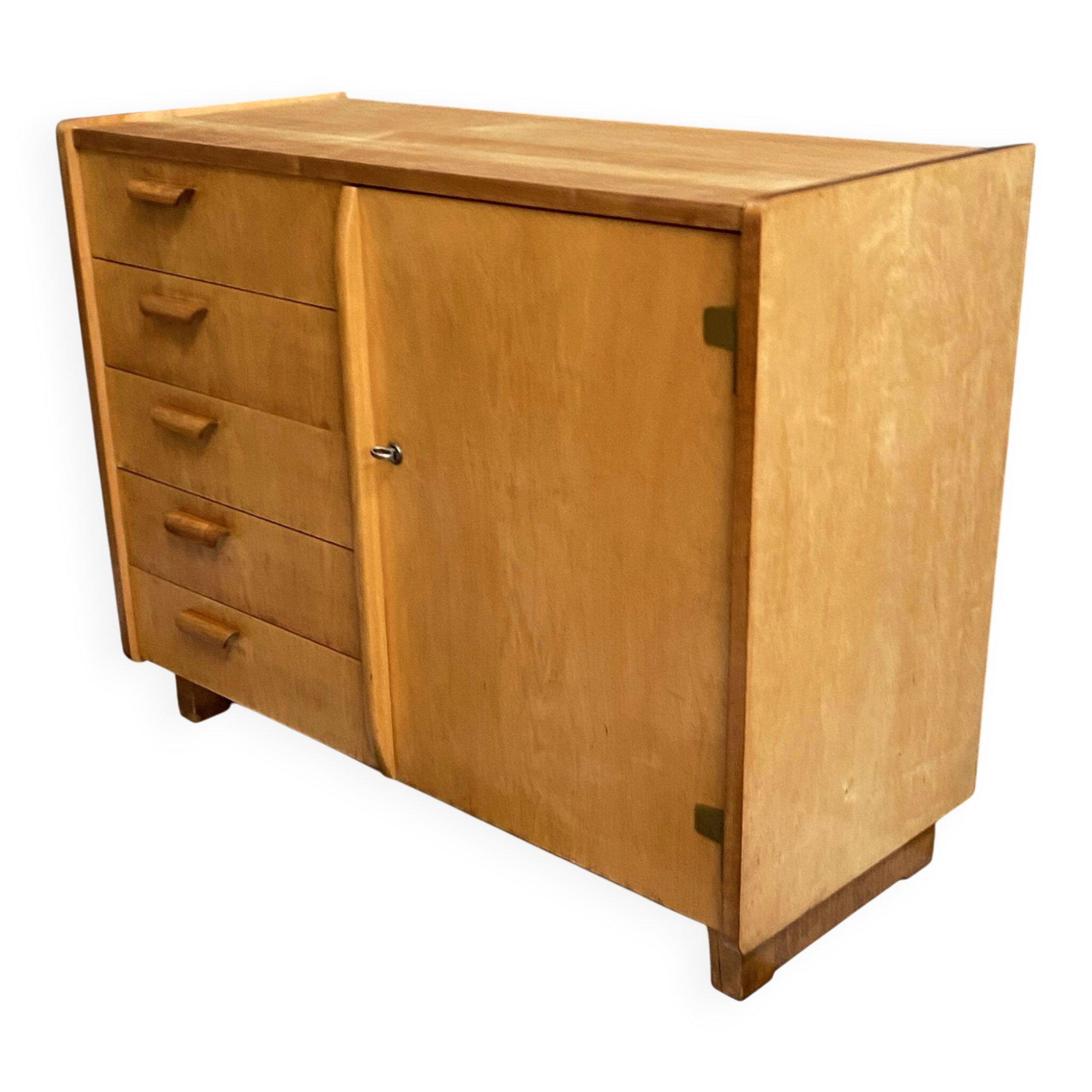 Blond wood WK Cabinet by Arno Lambrecht 1952