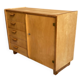 Cabinet en bois blond WK par Arno Lambrecht 1952