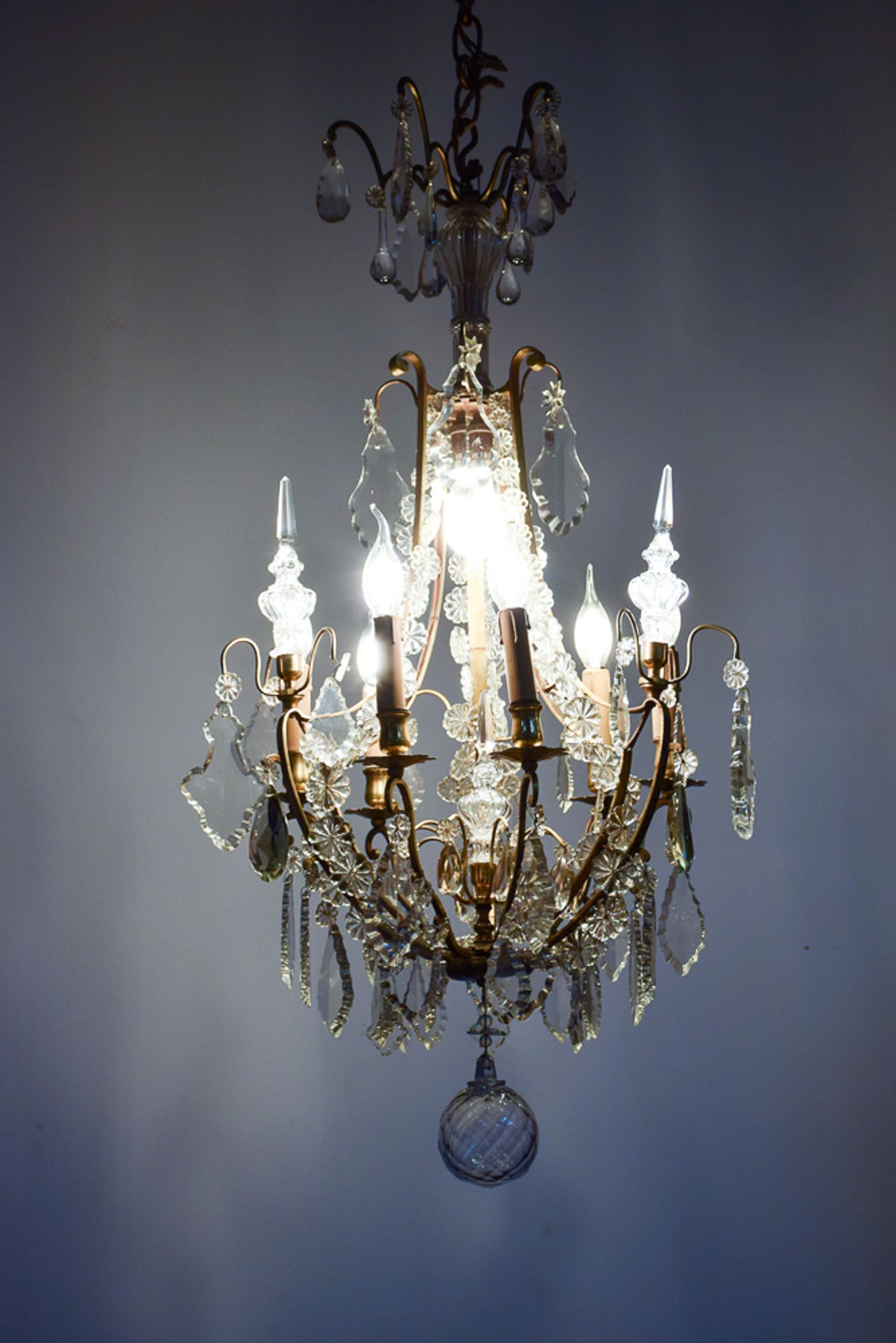 Classic French chandelier with grapevines