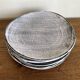 Set of 8 brutalist plates 1970 grey Niederviller Twilight