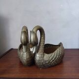 Pair of brass planters