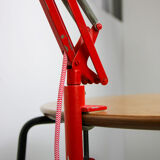 Red Adjustable Achitect Table Lamp by Tep, 1970s