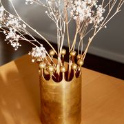 Pierre Forssell crown brass vase for Skultuna circa 1970