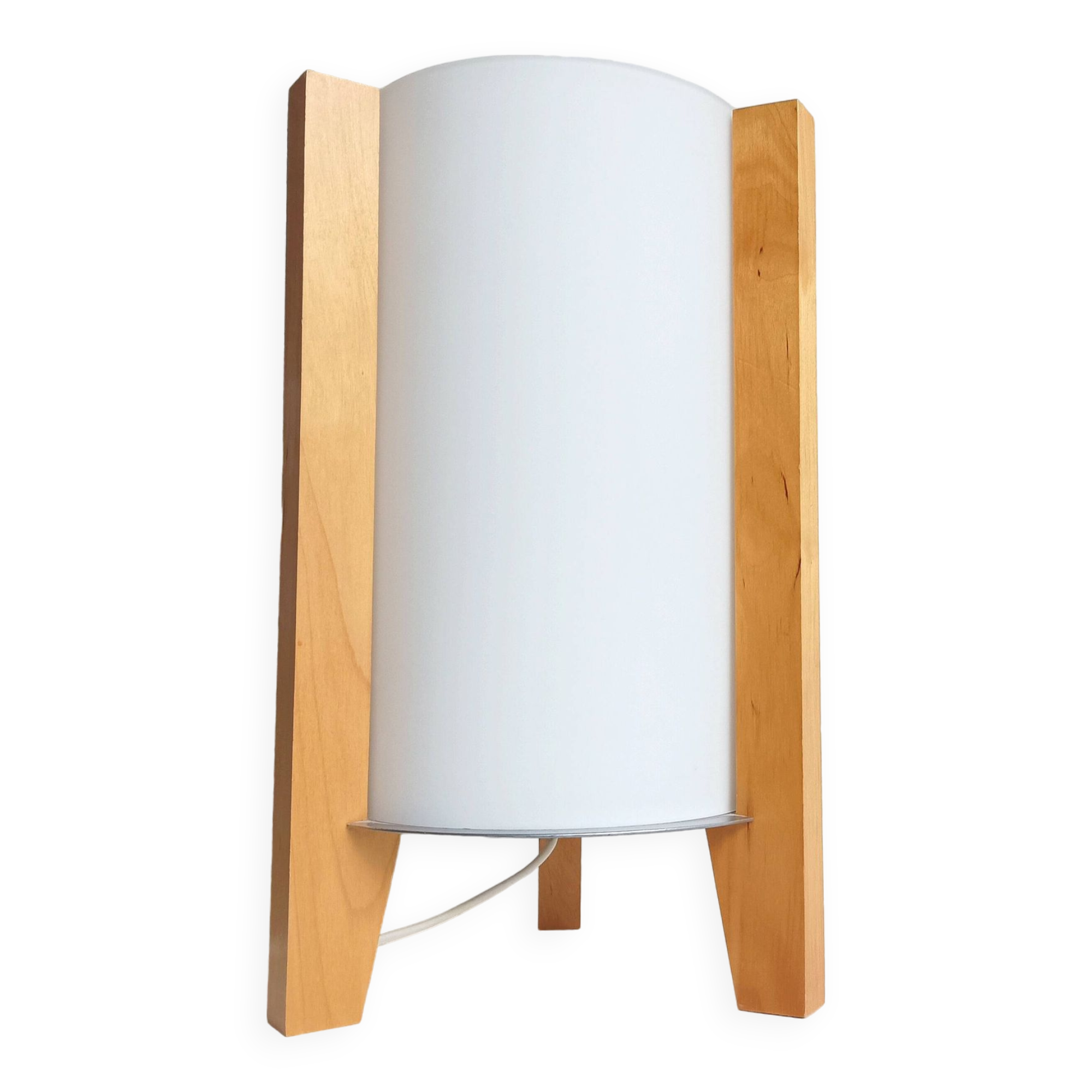 Vintage IKEA tripod lamp with blown glass