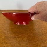 Signed red flower bird cup