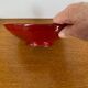 Signed red flower bird cup
