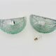 Pair of designer wall lights in vintage glass slats from the 70s/80s