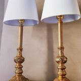 Paire de lampes classiques en bronze