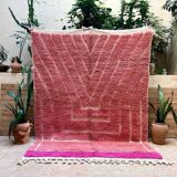 Beautiful handmade pink rug 200cm x 300cm