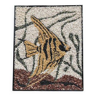 Mosaic decorated with fish and algae mid-20th century