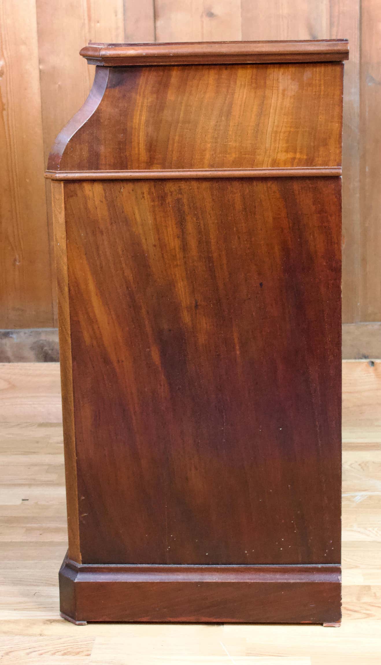 Mahogany and marble toilet chest of drawers - louis philippe period 19th century