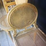 Set of Louis XVI-style bench and 2 chairs