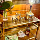 Title: Hollywood Regency chrome & glass side table – 1970s