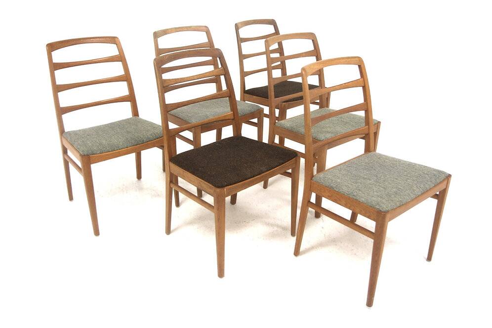 Set of 6 Scandinavian "Reno" chairs in oak, Bodafors, Sweden, 1960.