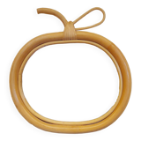 Rattan apple mirror