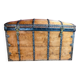 Grand coffre en bois 19ème bazar du voyage