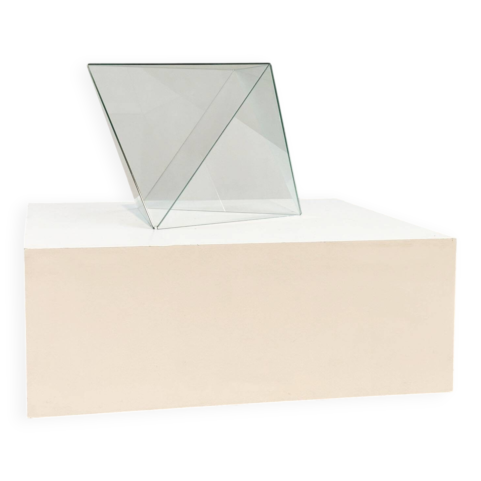 Table d'appoint ou table basse en verre