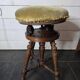 Antique adjustable piano stool