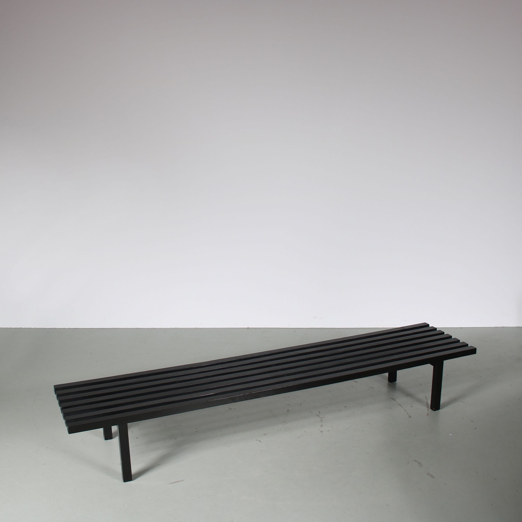1970s Slatted bench by Gijs Bakker and Wim Wilson for Castelijn, Netherlands