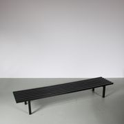 1970s Slatted bench by Gijs Bakker and Wim Wilson for Castelijn, Netherlands