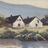 Painting of a landscape signed LEF
