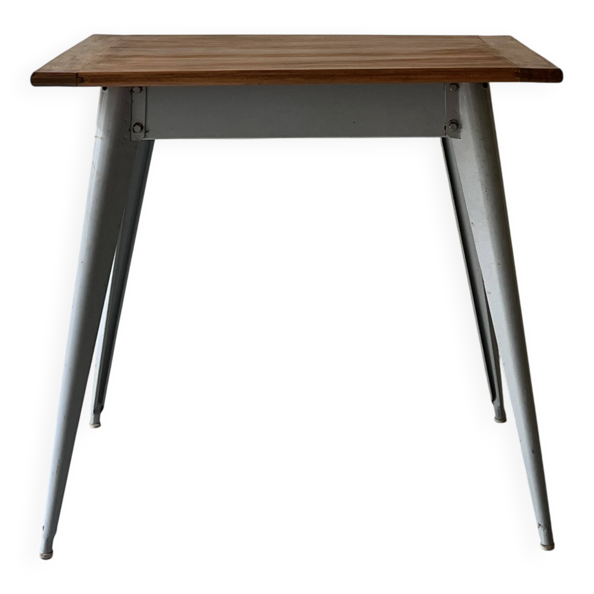 Table à manger / bureau dlg Tolix 55 en métal et bois, design 1950