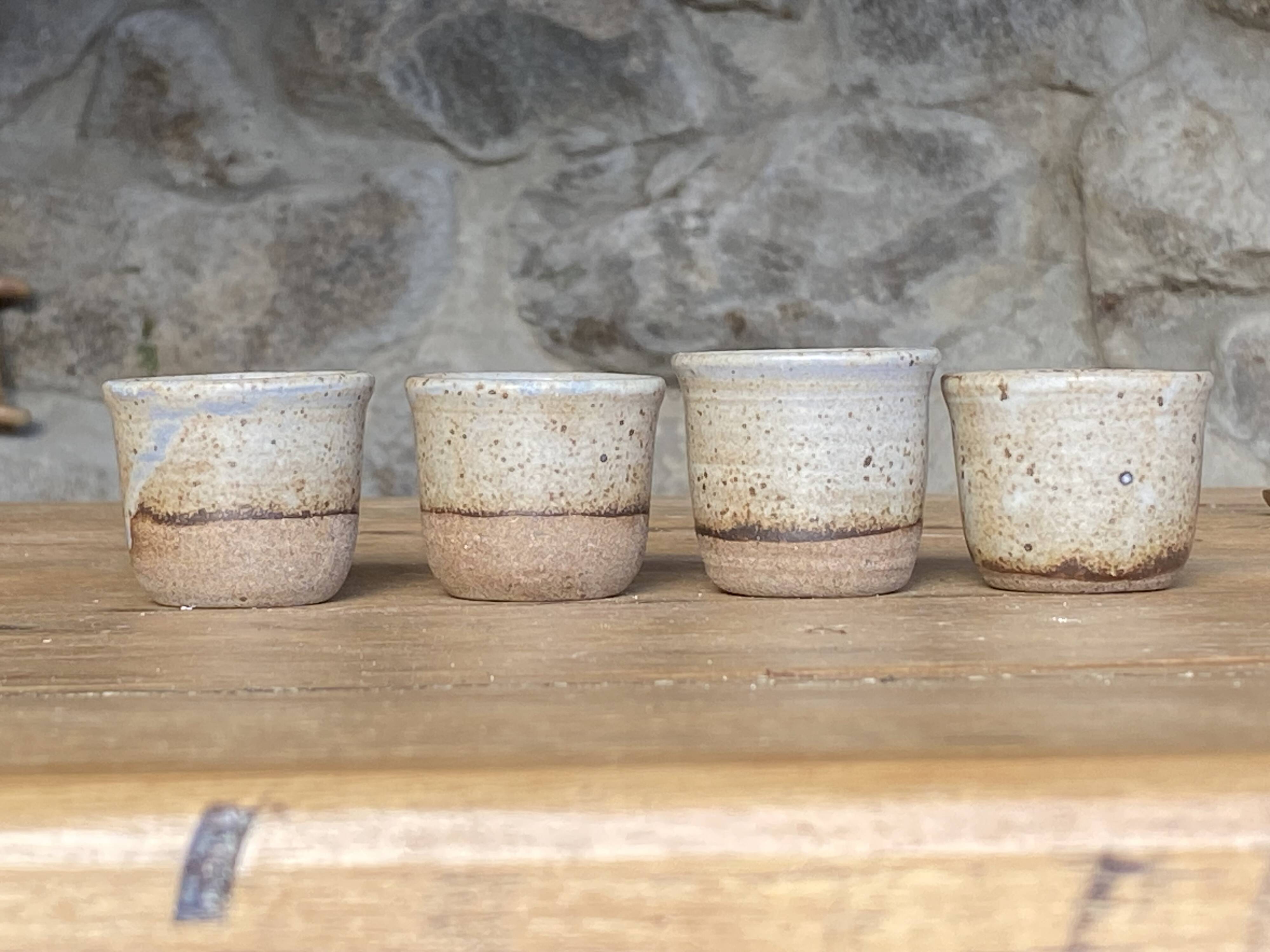 Handmade stoneware coffee set