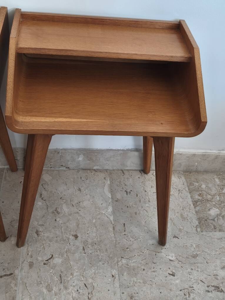 Compass leg bedside tables