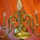 Dutch chandelier in solid bronze with 6 light arms, early 20th century.
