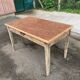 Farmhouse table made of solid wood and lino from the 19th century, renovated.