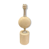 Pied de lampe travertin Thomas Barbier 1960