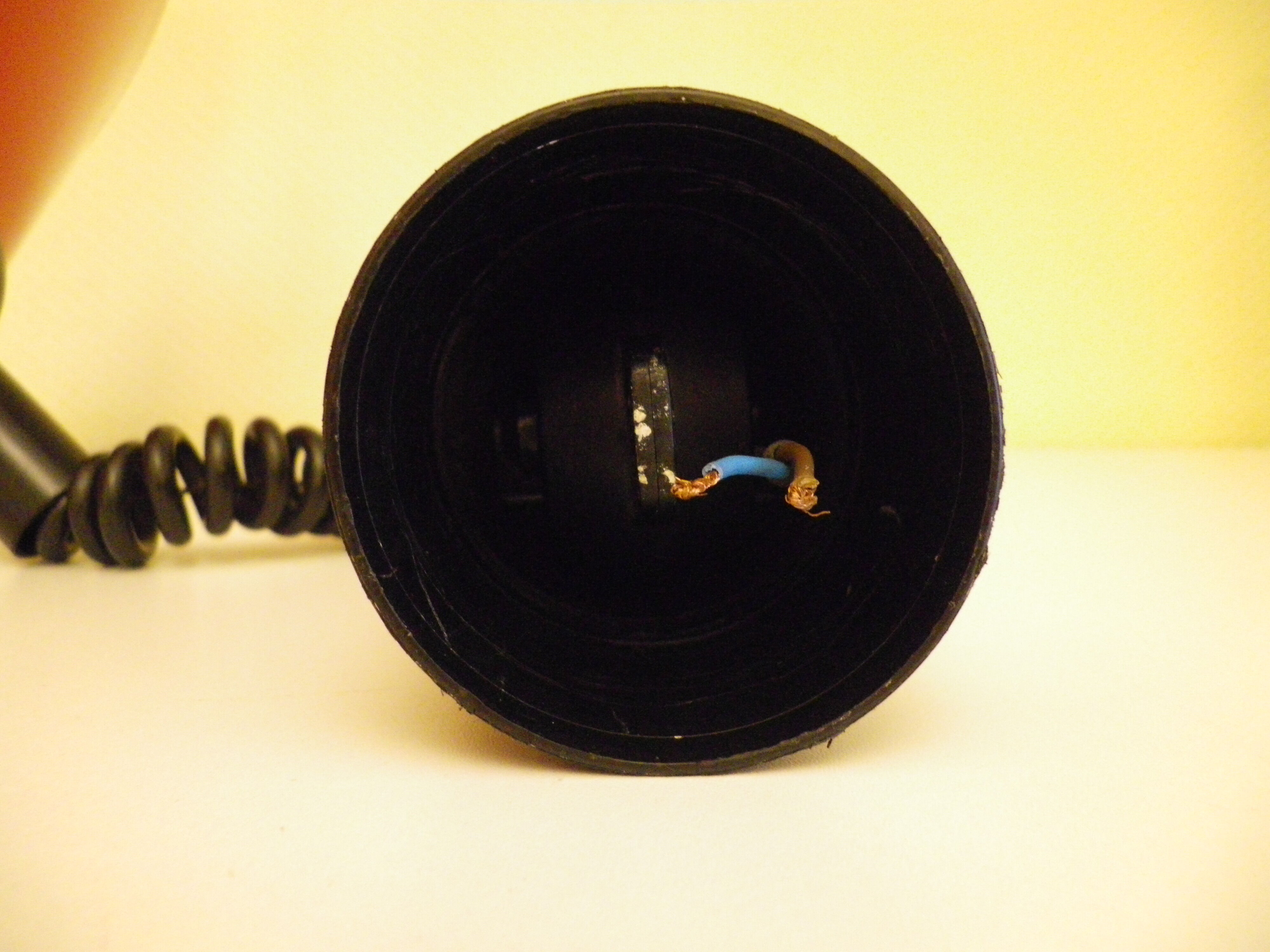 "Up and down" steel enamelled red 1980s hanging