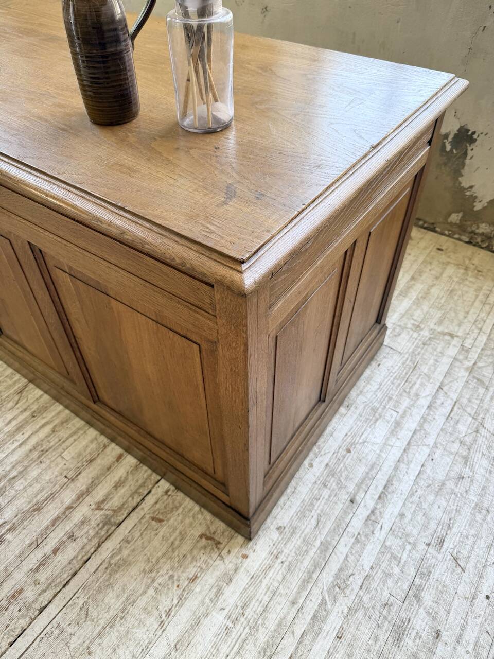 1950s oak office counter