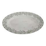 Large oval Saint-Amand dish with mimosa decoration